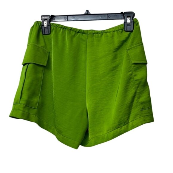 A New Day Women’s Drawstring Waist Utility Shorts With Flap Pockets, green, XS - Picture 8 of 10